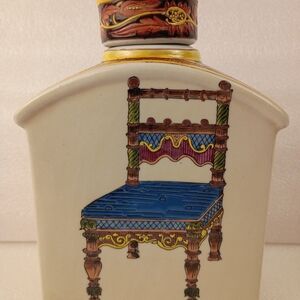 Decorative Ceramic Bottle with Chair Design